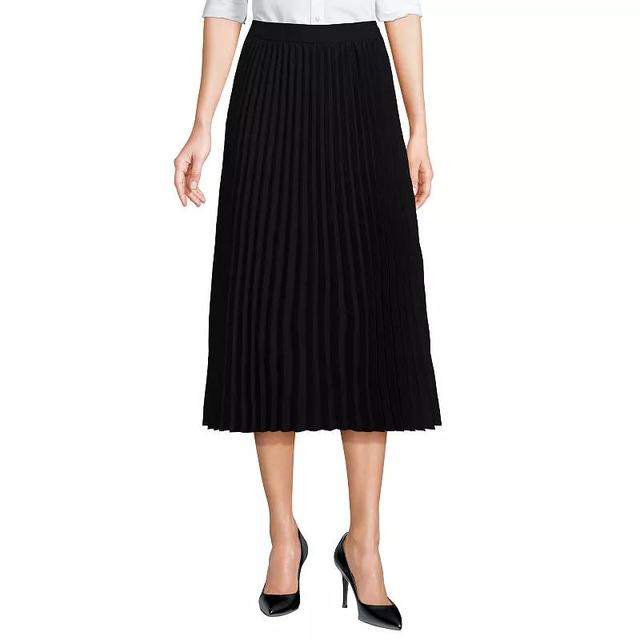 Womens Lands End Pleated Midi Skirt Product Image