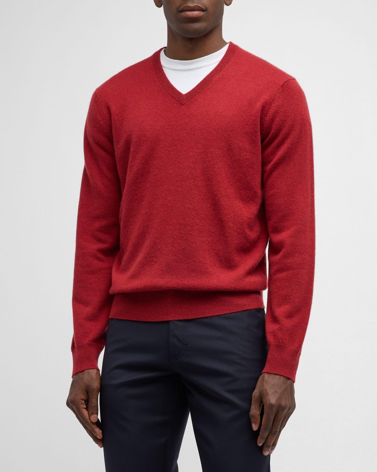 Men's Cashmere V-Neck Sweater Product Image