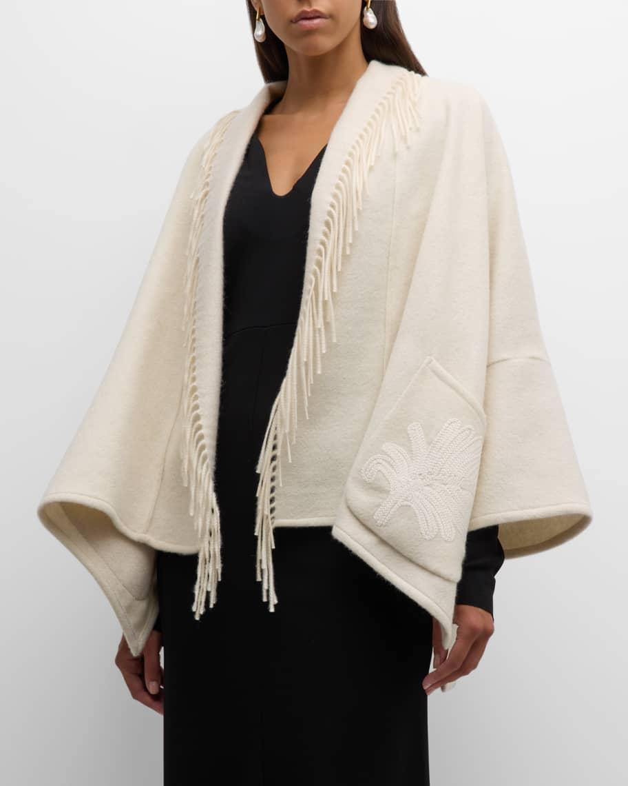 Cashmere Embroidered Cape  Product Image