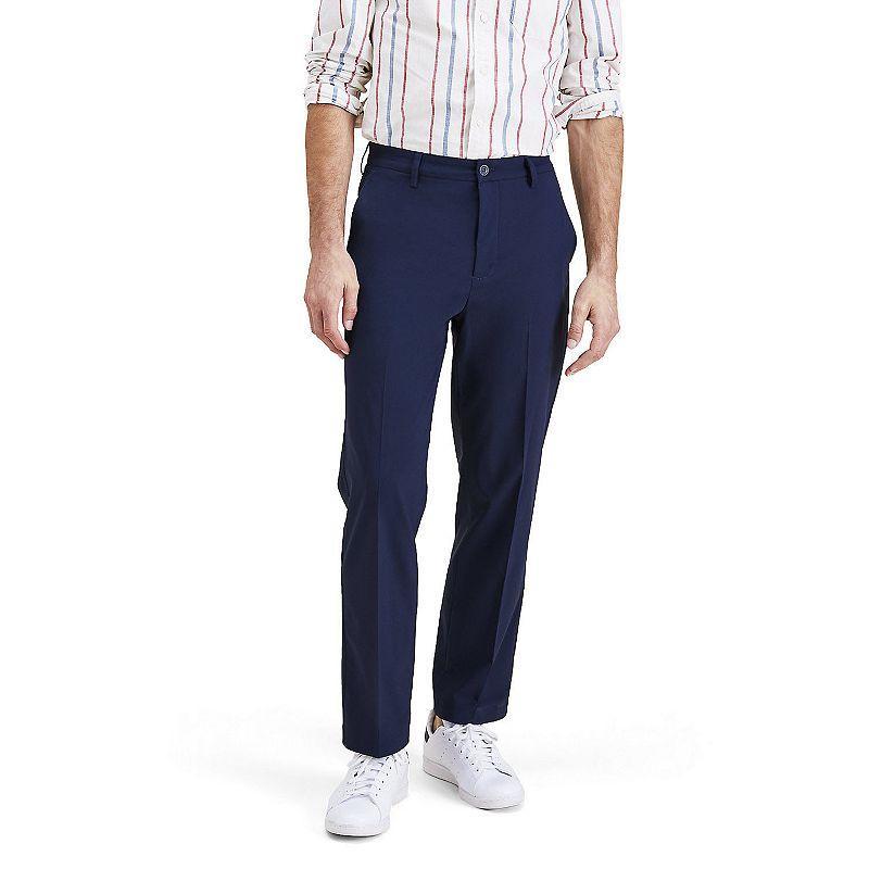 Mens Dockers Signature Go Khaki Straight Pants Beig/Green Product Image