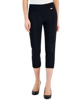 I.n.c. International Concepts Womens Tummy-Control Pull-On Capri Pants, Regular & Petite, Created for Macys Product Image