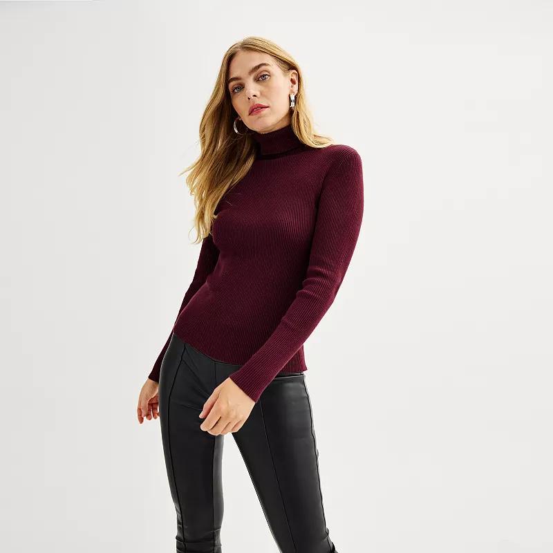 Womens Nine West Essential Ribbed Turtleneck Sweater product image