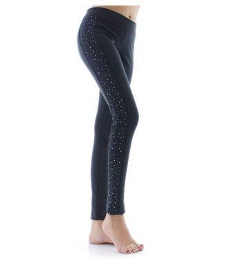 MeMoi Womens Glampagne Holiday Studded Cotton Blend Leggings Product Image