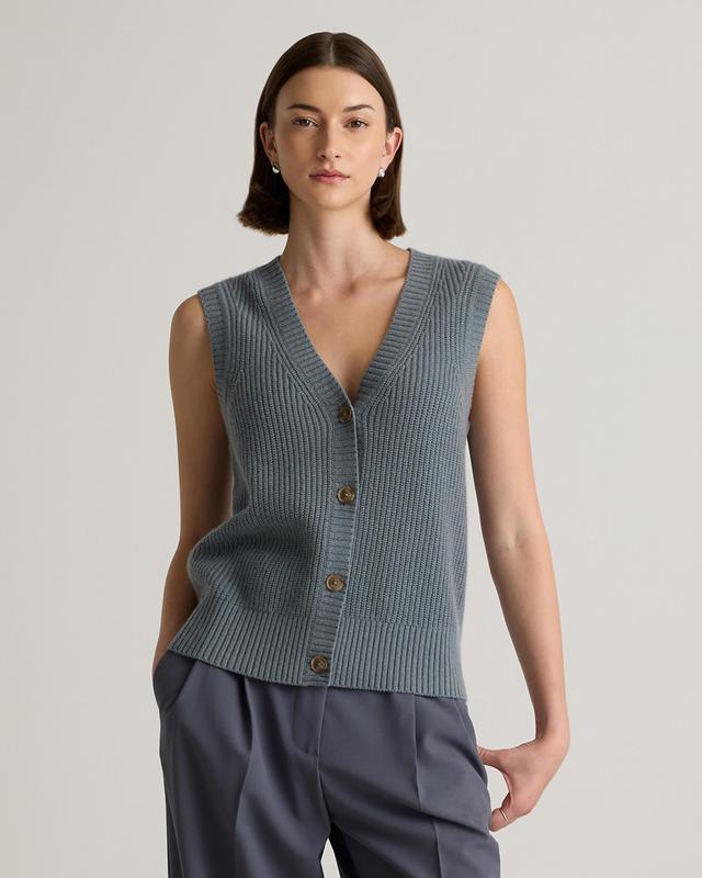 Mongolian Cashmere Fisherman Sweater Vest Product Image