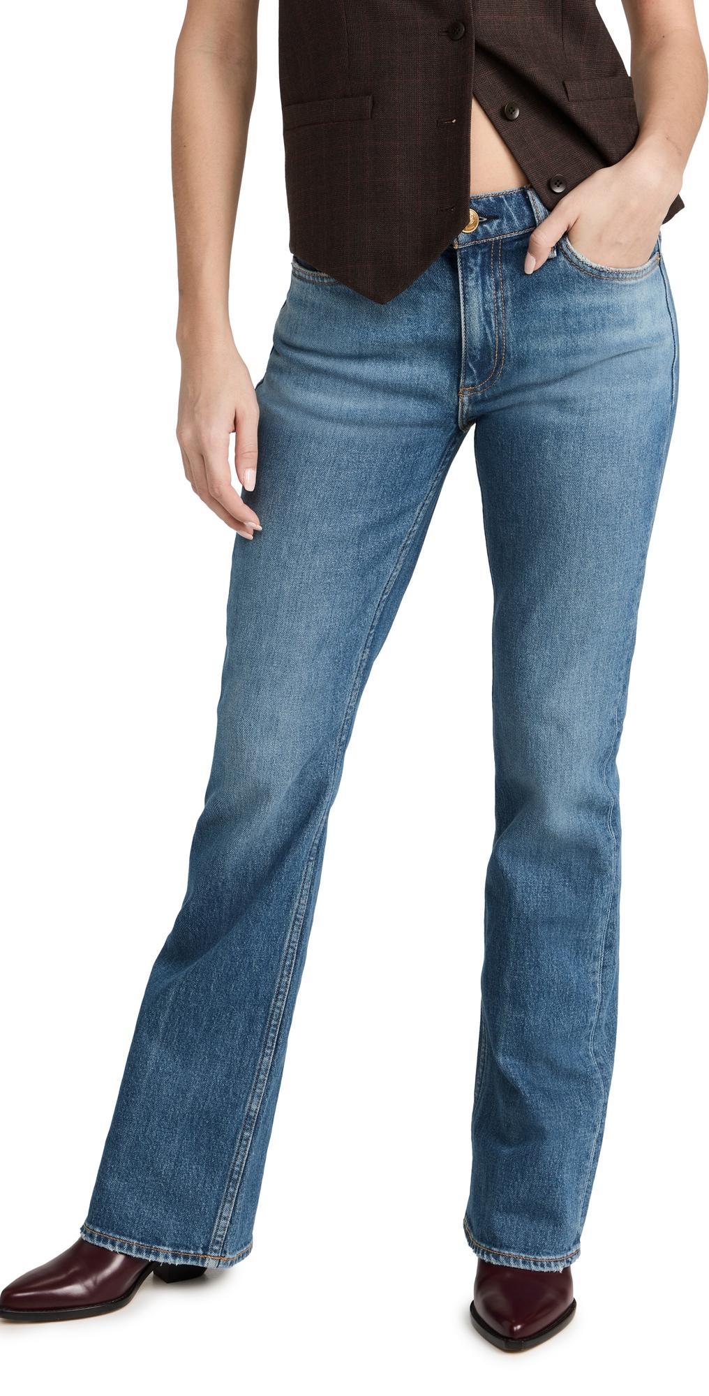 Womens Peyton Bootcut Mid-Rise Jeans Product Image