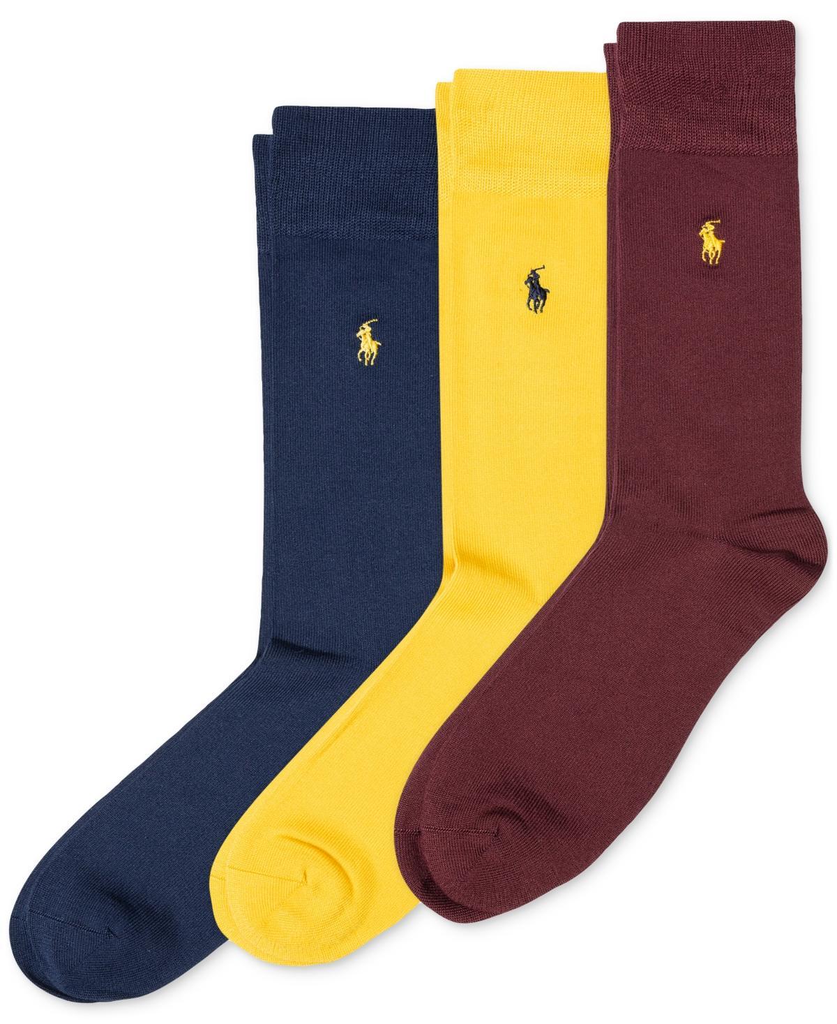 Polo Ralph Lauren Mens 3-Pk. Extended Size Supersoft Dress Socks Product Image