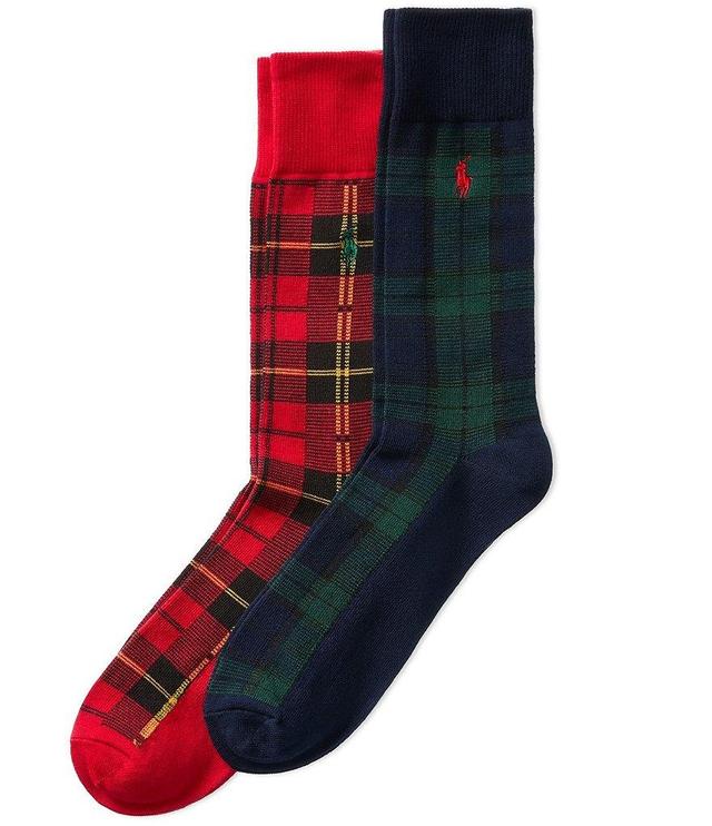 Polo Ralph Lauren Plaid & Tartan Slack Crew Socks 2-Pack Product Image