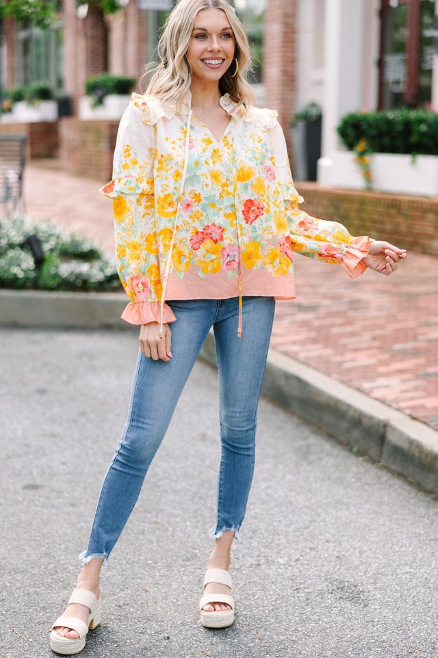 Feel The Joy Yellow Floral Blouse Female Product Image