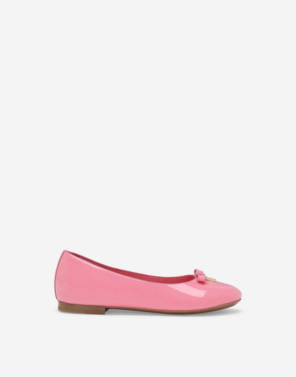 Patent Leather Ballet Flats In Pink Product Image