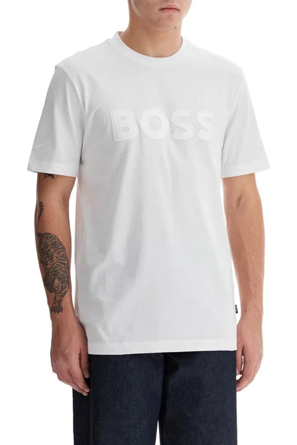 HUGO BOSS Boss T-shirt With Patch Logo Design Product Image