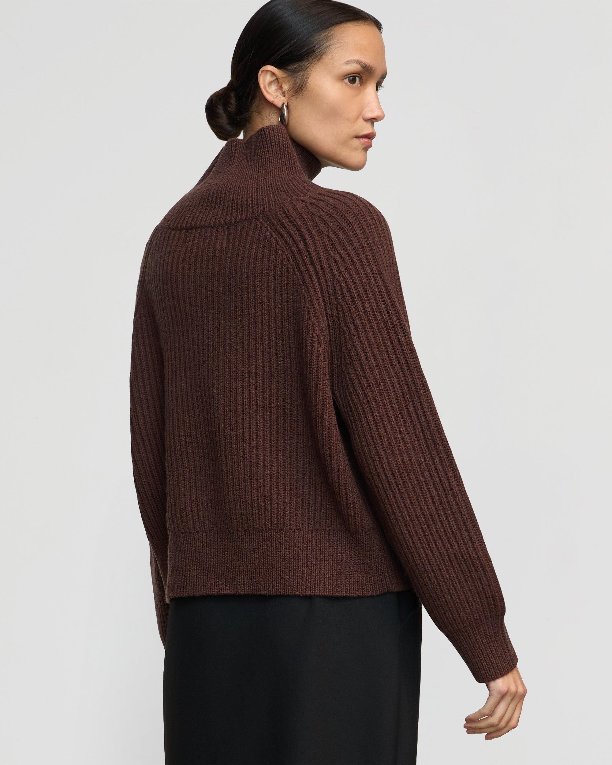 Hadeel Organic Cotton-Wool Mock-Neck Sweater Product Image