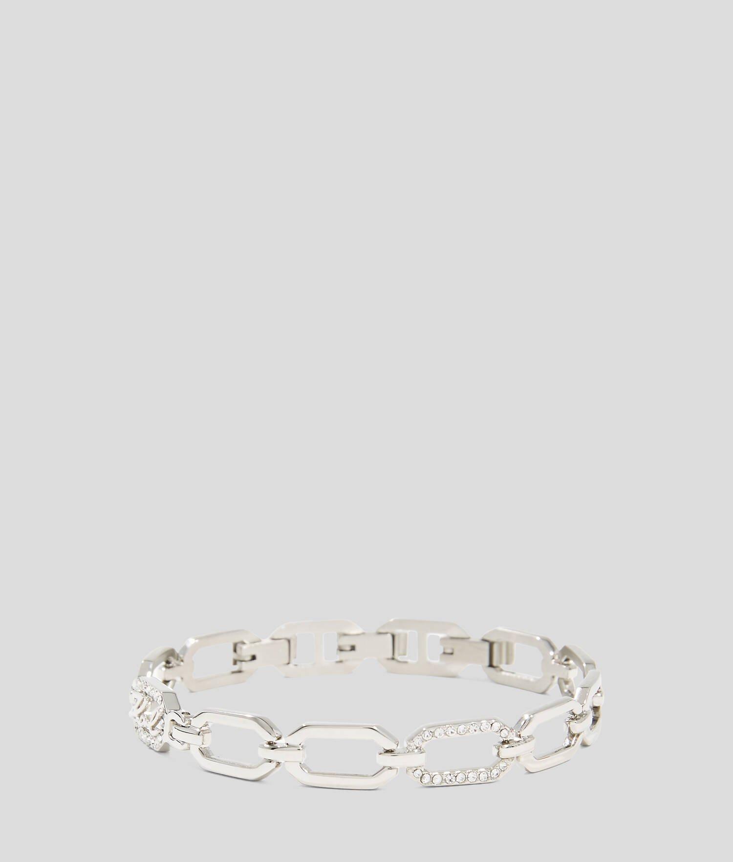 KARL SIGNATURE PAVÉ CHAIN BRACELET Product Image