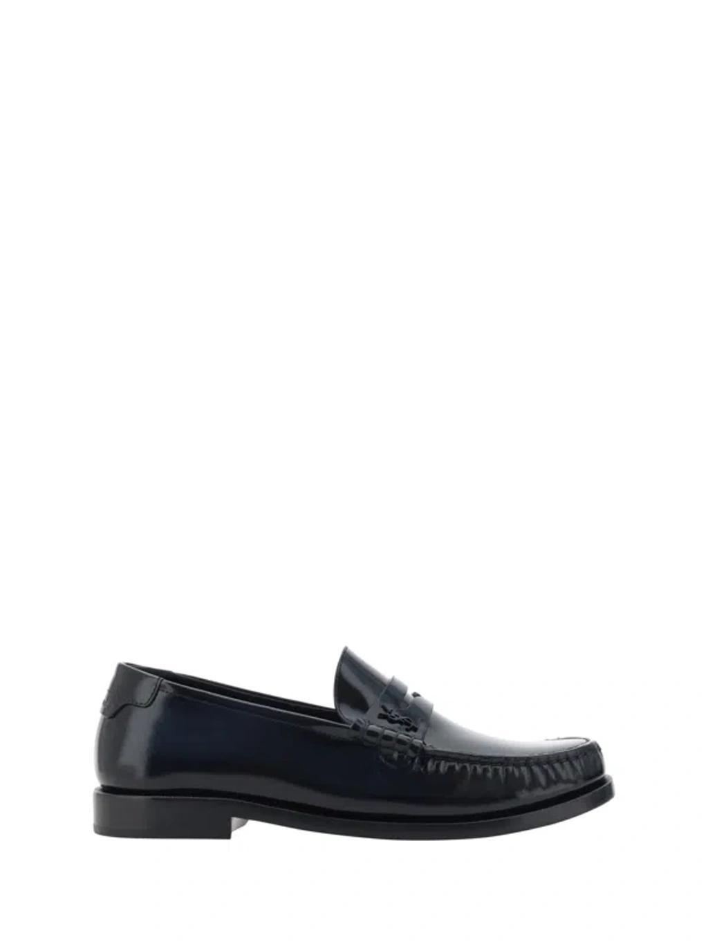 SAINT LAURENT Black Leather Loafer Product Image