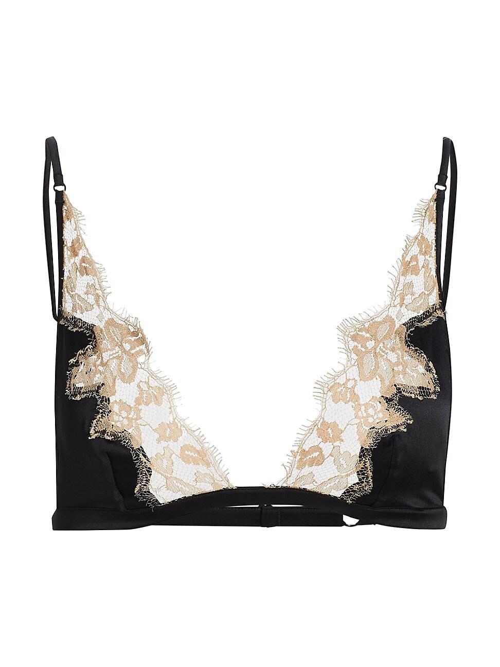 Womens Orchid Lace & Silk Soft Bra Product Image