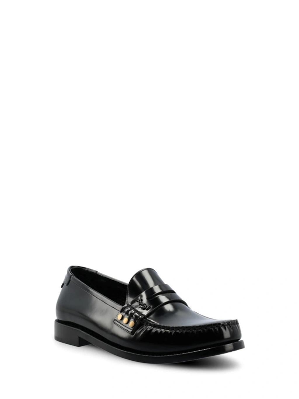 SAINT LAURENT Loavers Shoes In Nero Product Image