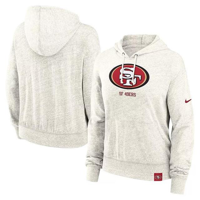 Nike Womens Cream San Francisco 49ers Gym Vintage-like Logo Pullover Hoodie Product Image