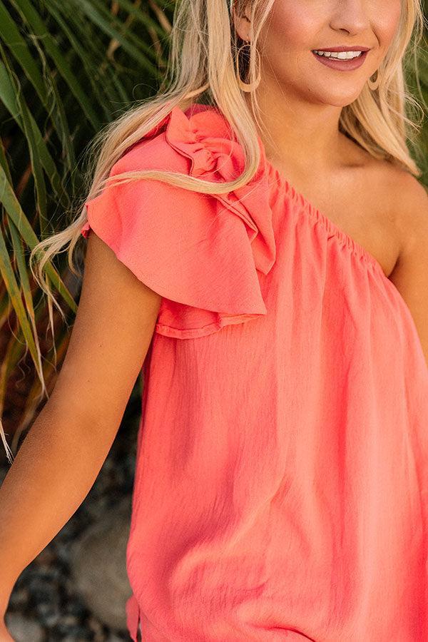 Style Mentor Shift Top In Coral Product Image