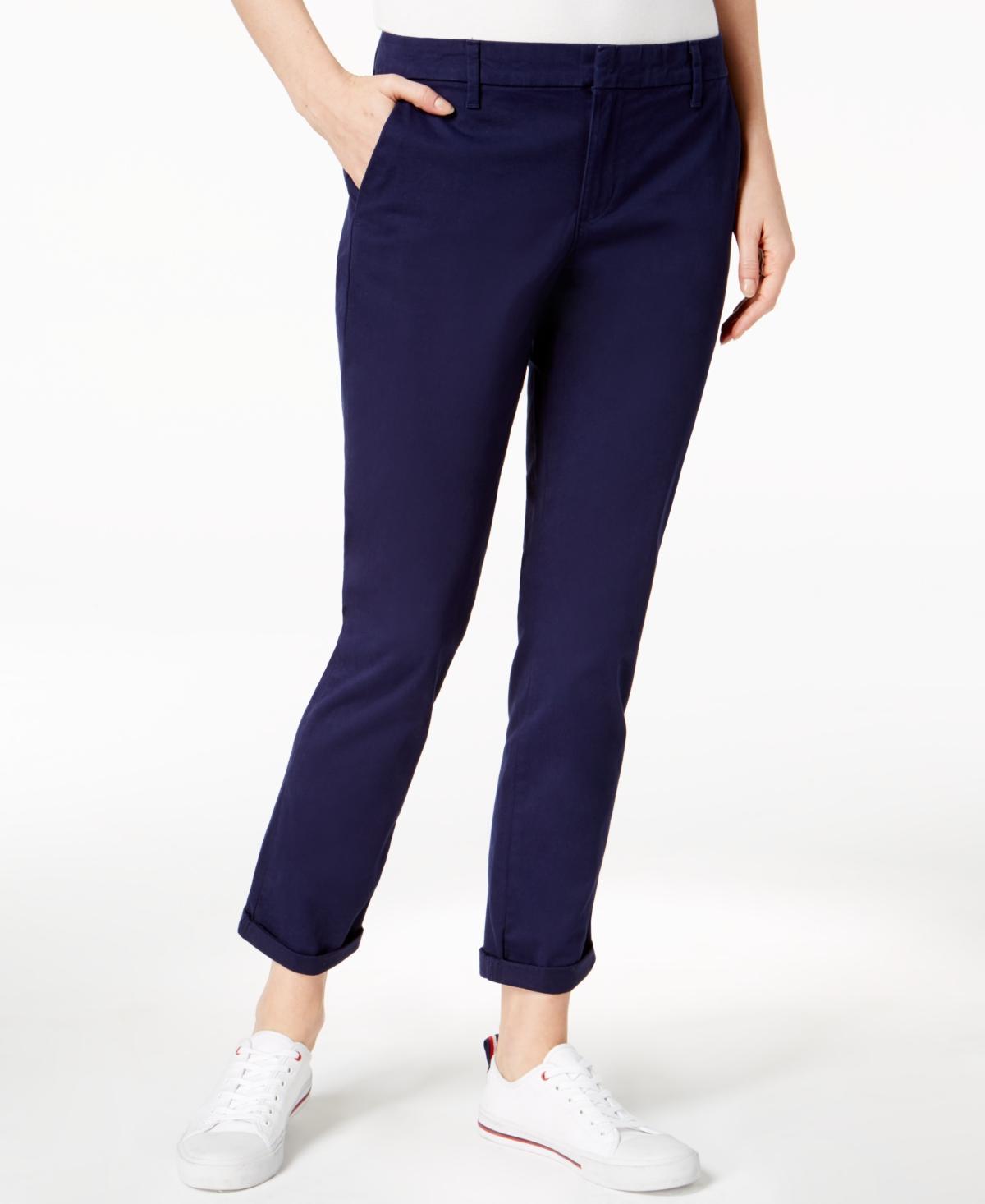 Tommy Hilfiger Womens Th Flex Hampton Cuffed Chino Straight-Leg Pants, Created for Macys Product Image