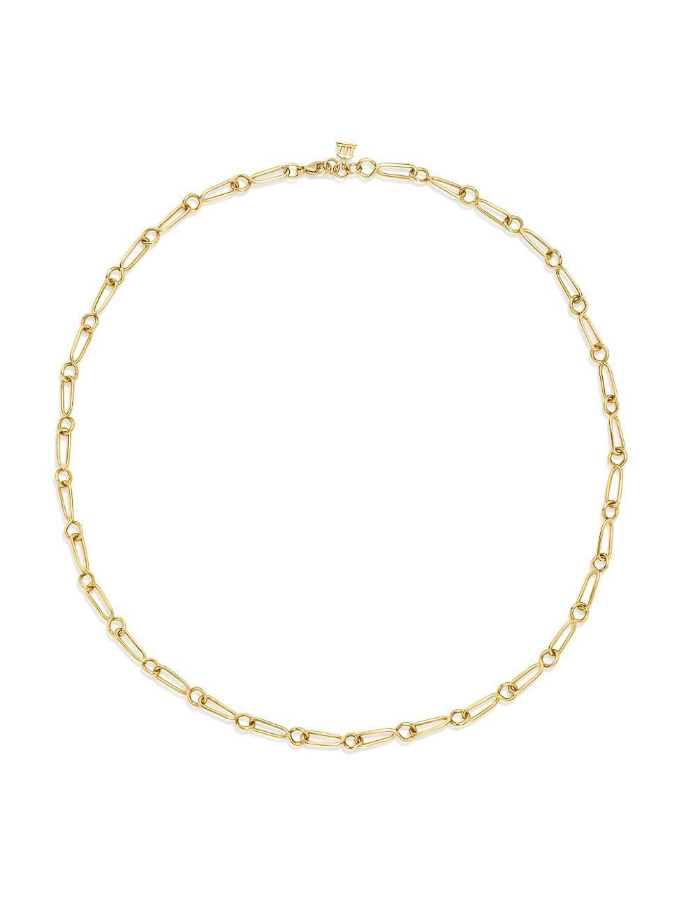 Womens Classic 18K Gold Small River Chain Necklace Product Image