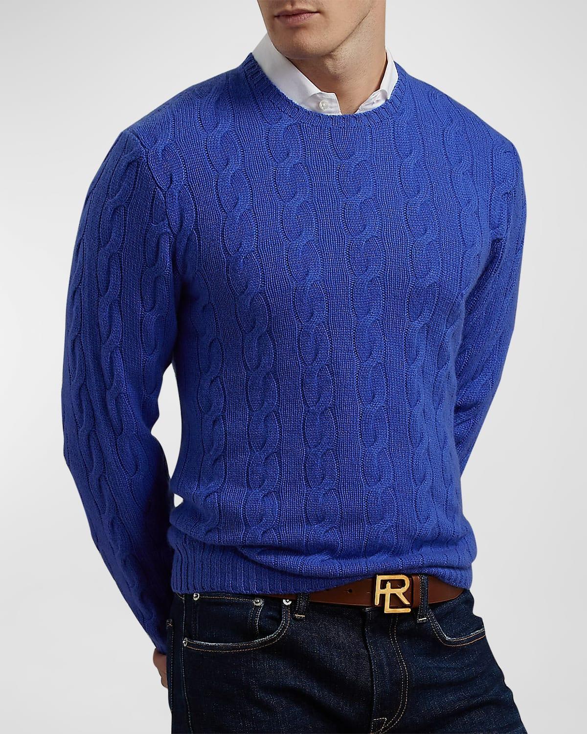 Mens Cableknit Cashmere Sweater Product Image