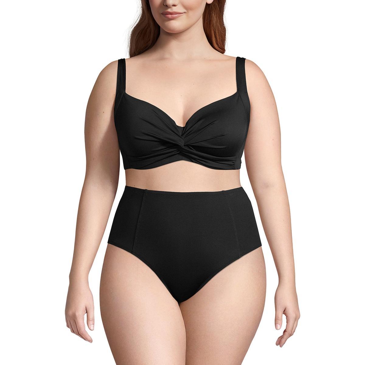 Womens Lands End Twist-Front Underwire Bikini Top Product Image