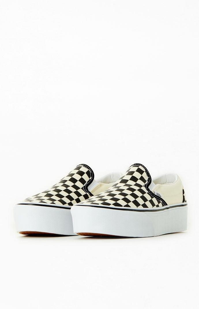 Vans UA Classic Slip-On Stackform Sneakers CheckerboardBlack/ White M 6/ W 7.5 Product Image