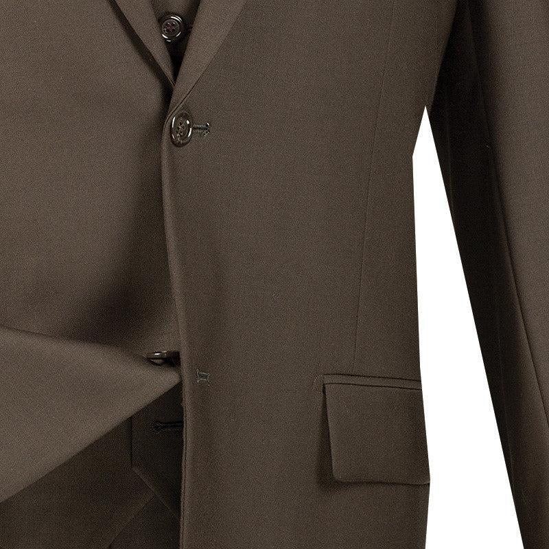 Morgan Collection - Regular Fit 3 Piece Suit 2 Button Brown Product Image