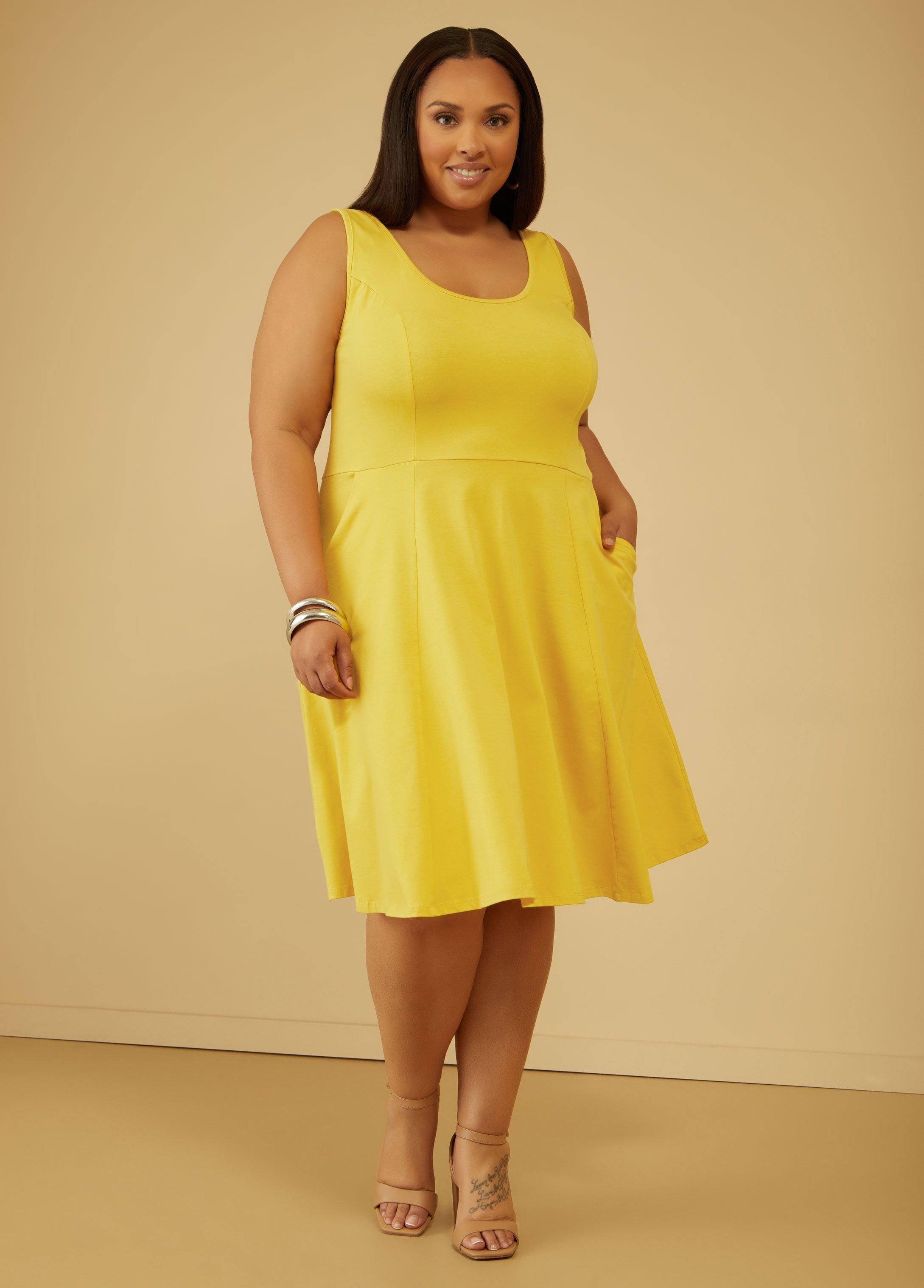 Plus Size Jersey Tank A Line Dress Ashley Stewart Product Image