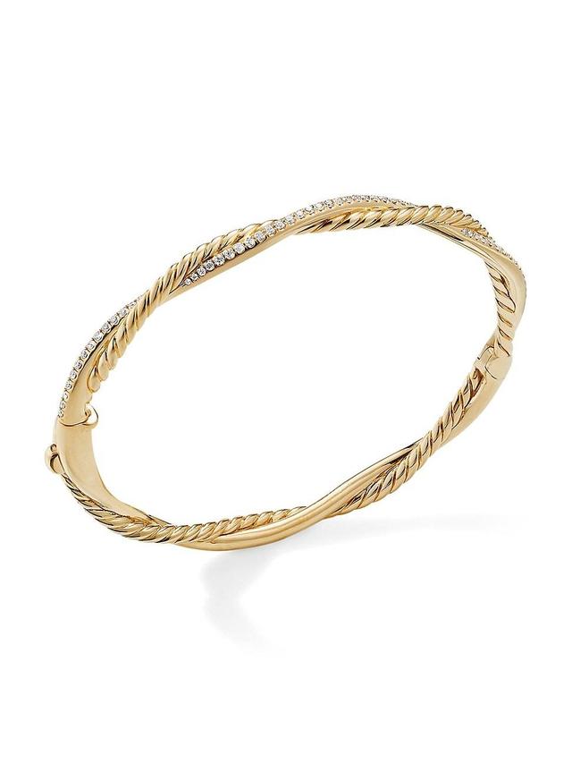 Womens Petite Infinity Bracelet In 18K Yellow Gold With Diamonds Product Image