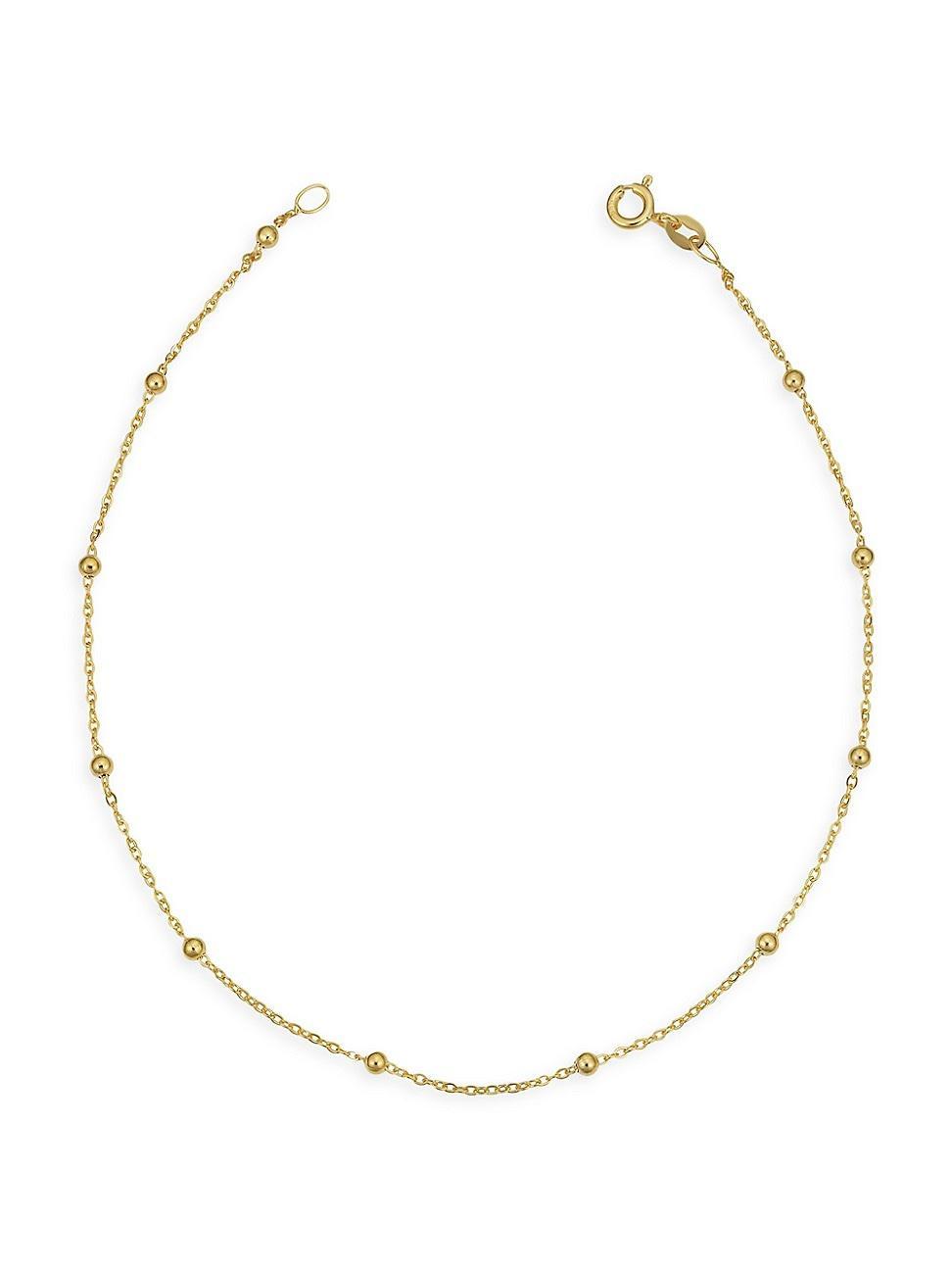 Womens 14K Yellow Gold Have a Ball Anklet Product Image