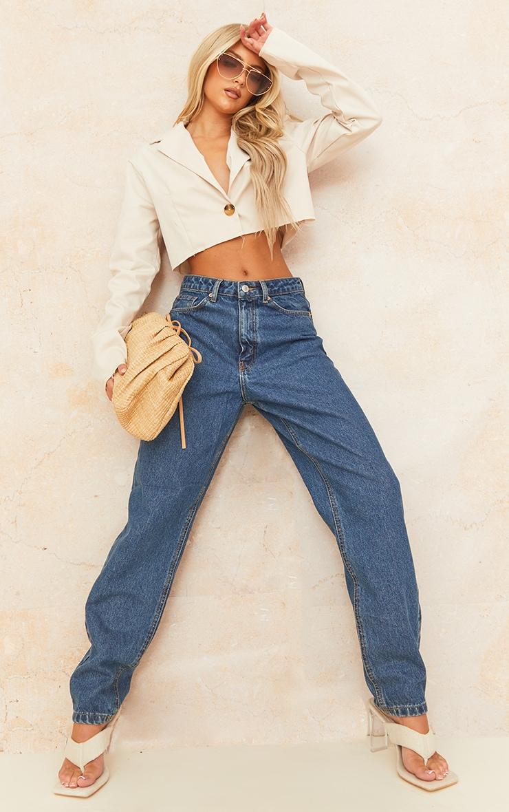 PRETTYLITTLETHING L30 Mid Wash Mom Jeans product image