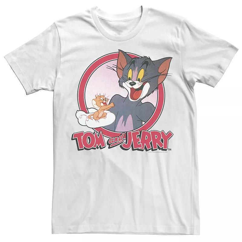 Mens Tom And Jerry Retro Style Portrait Tee, Mens Product Image