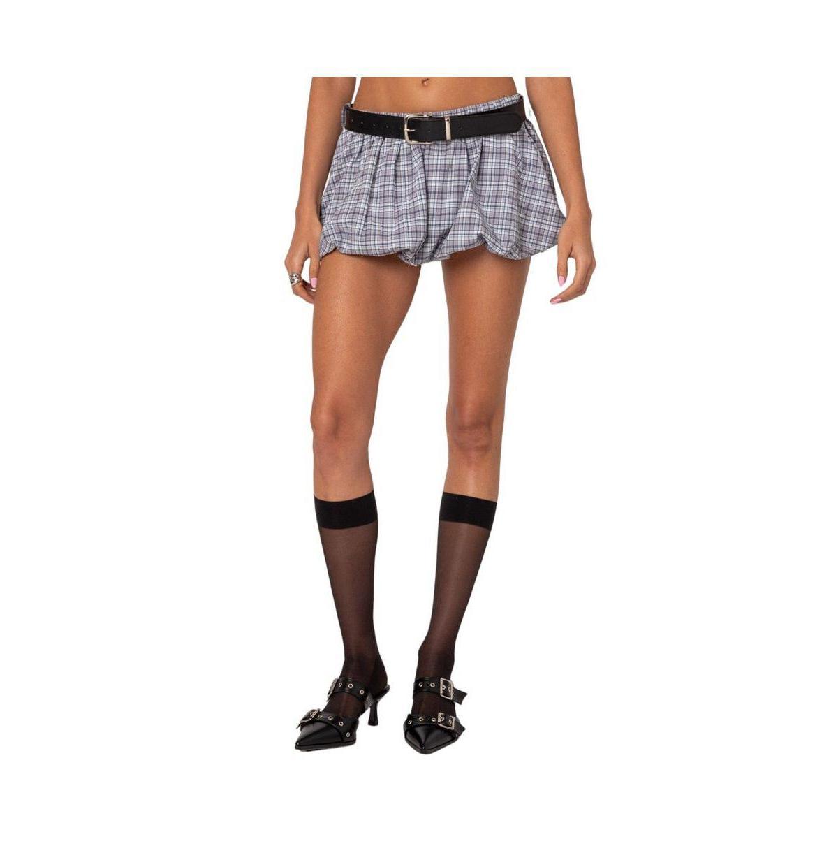 Edikted Womens Plaid bubble micro skort Product Image