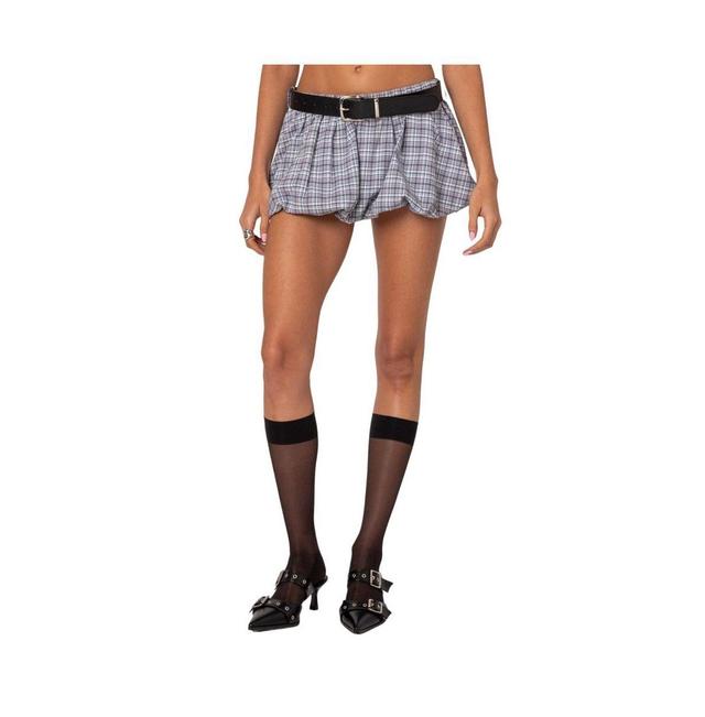 Edikted Womens Plaid bubble micro skort Product Image