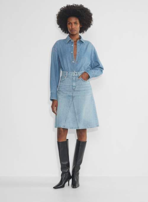 the ’90s midi denim skirt product image