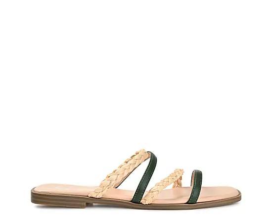 Journee Collection Brinna Tru Comfort Foam Womens Strappy Slide Sandals Green Product Image