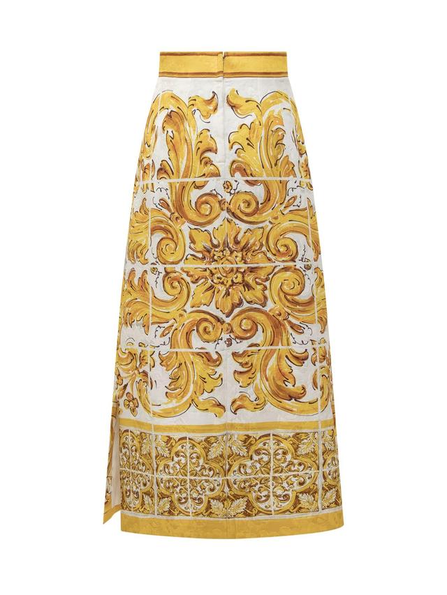 Maiolica Brocade Skirt In Mix Maiolica L Giallo Product Image