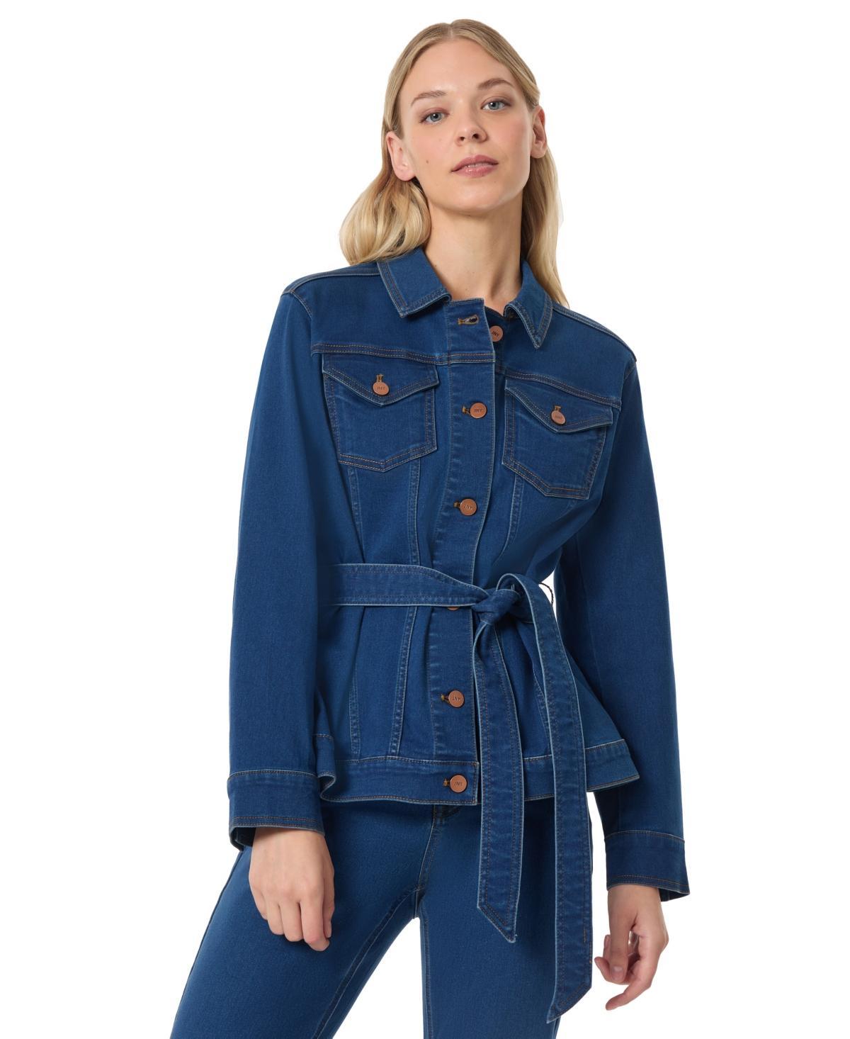 Jones New York Womens Belted Trucker Jacket Product Image