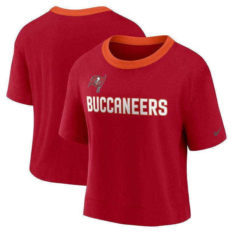 Womens Nike Tampa Bay Buccaneers High Hip Fashion Cropped Top Product Image