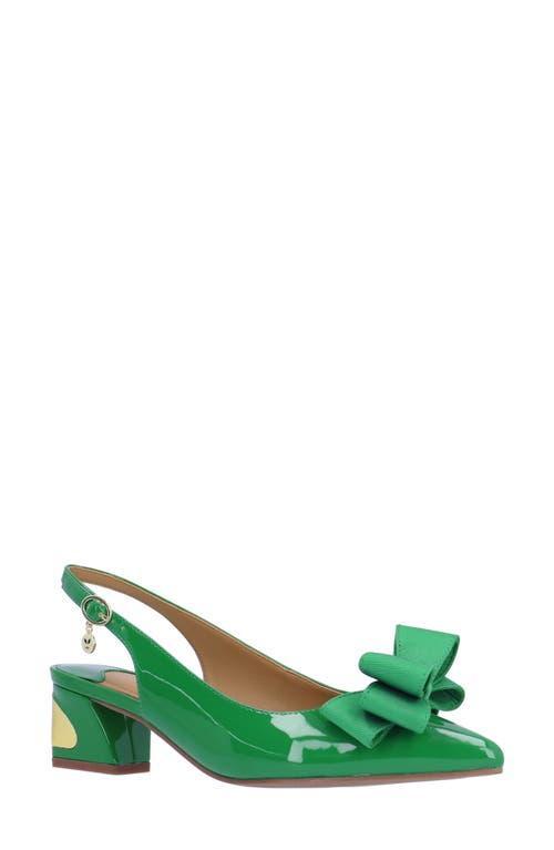 J. Renee Kimma Patent Bow Slingback Pumps Product Image