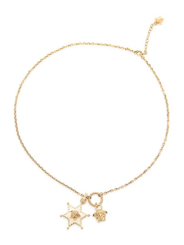 Versace Mens Medusa Sheriff Star Pendant Necklace Product Image