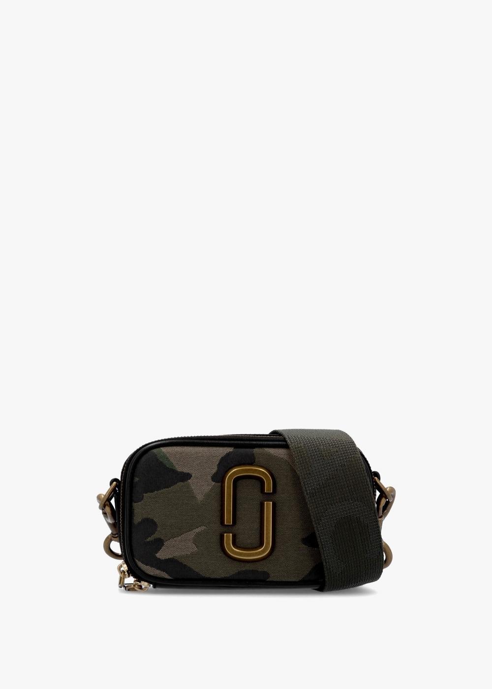 MARC JACOBS The Camo Jacquard Snapshot Camo Multi Camera Bag In Khaki Fabric Product Image