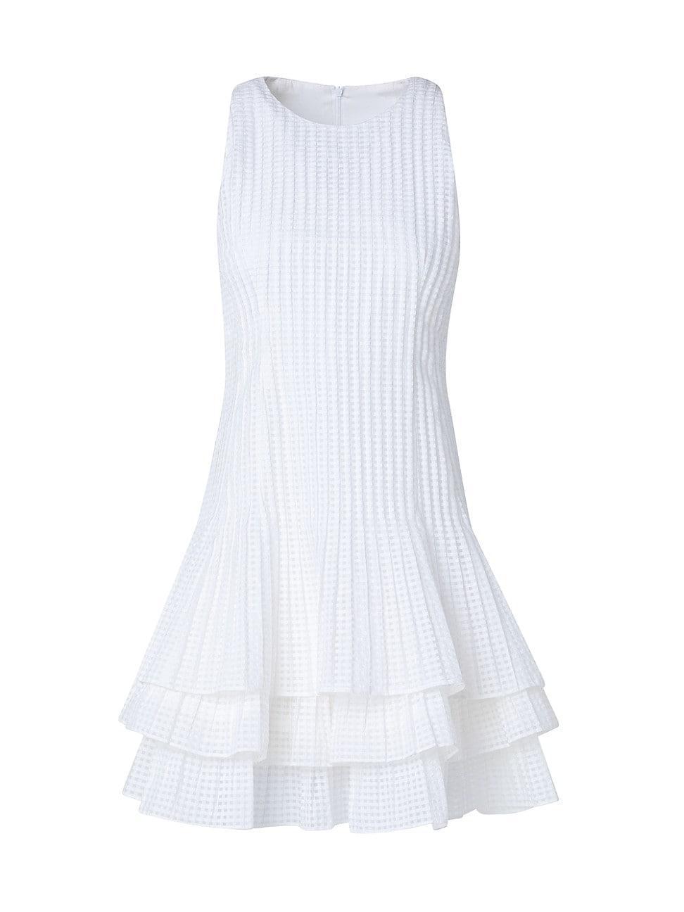 Grid Organza Layered Short Dress Product Image