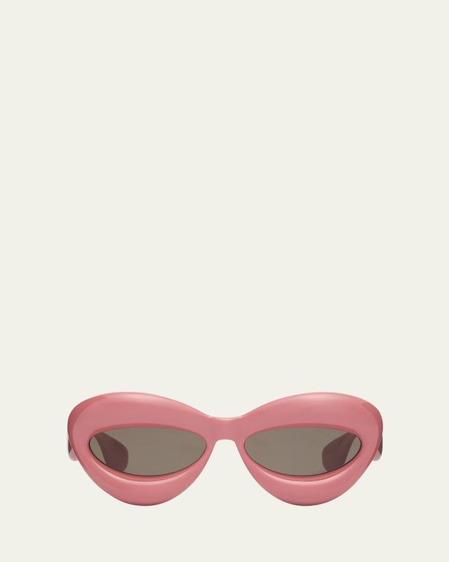 Inflated Pink Acetate Cat-Eye Sunglasses Product Image