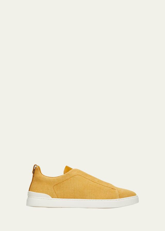 ZEGNA Triple Stitch Canvas Slip-On Sneaker Product Image