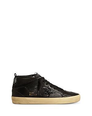 Golden Goose Womens Glitter Star Mid Top Sneakers Product Image