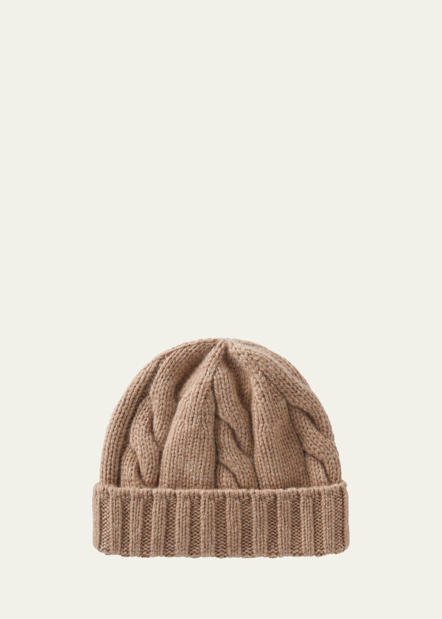 Cashmere Cable Knit Beanie Product Image