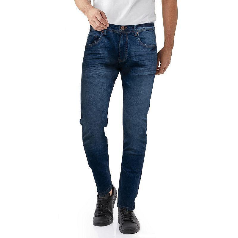 Mens Cultura Super Flex Skinny Jeans Dark Blue Product Image