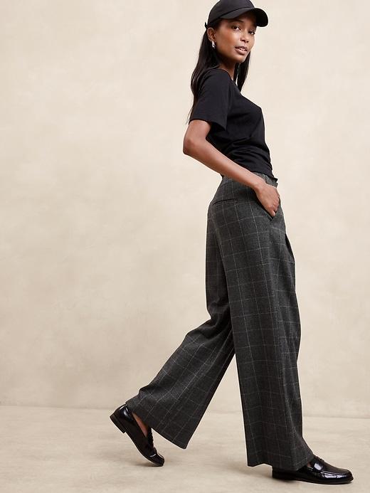 Ultra High-Rise Flannel Wide-Leg Trouser Product Image