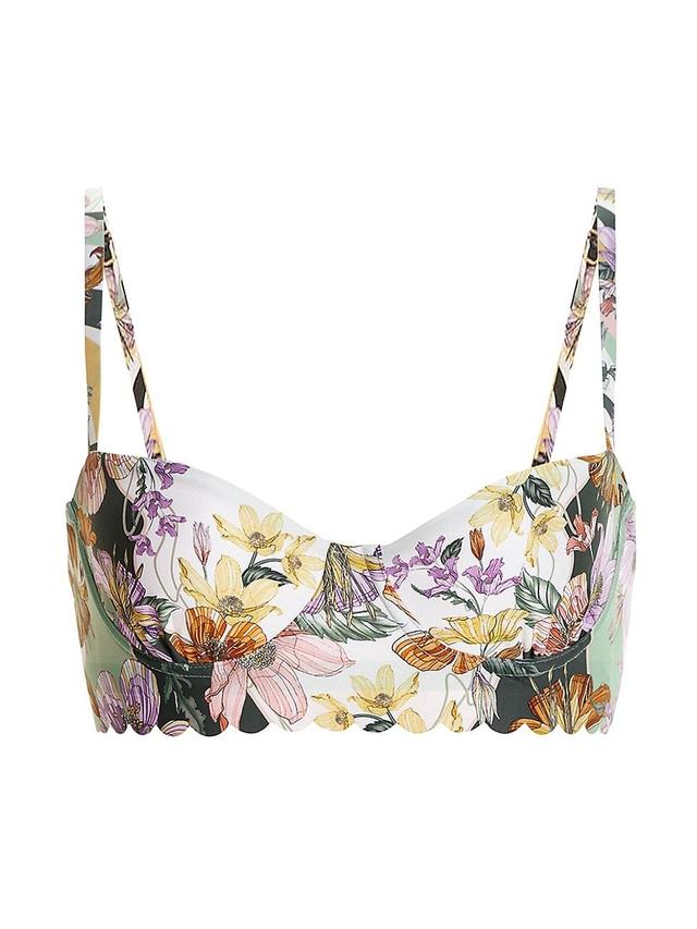 Womens Lauren Vitreo Floral Underwire Bikini Top Product Image